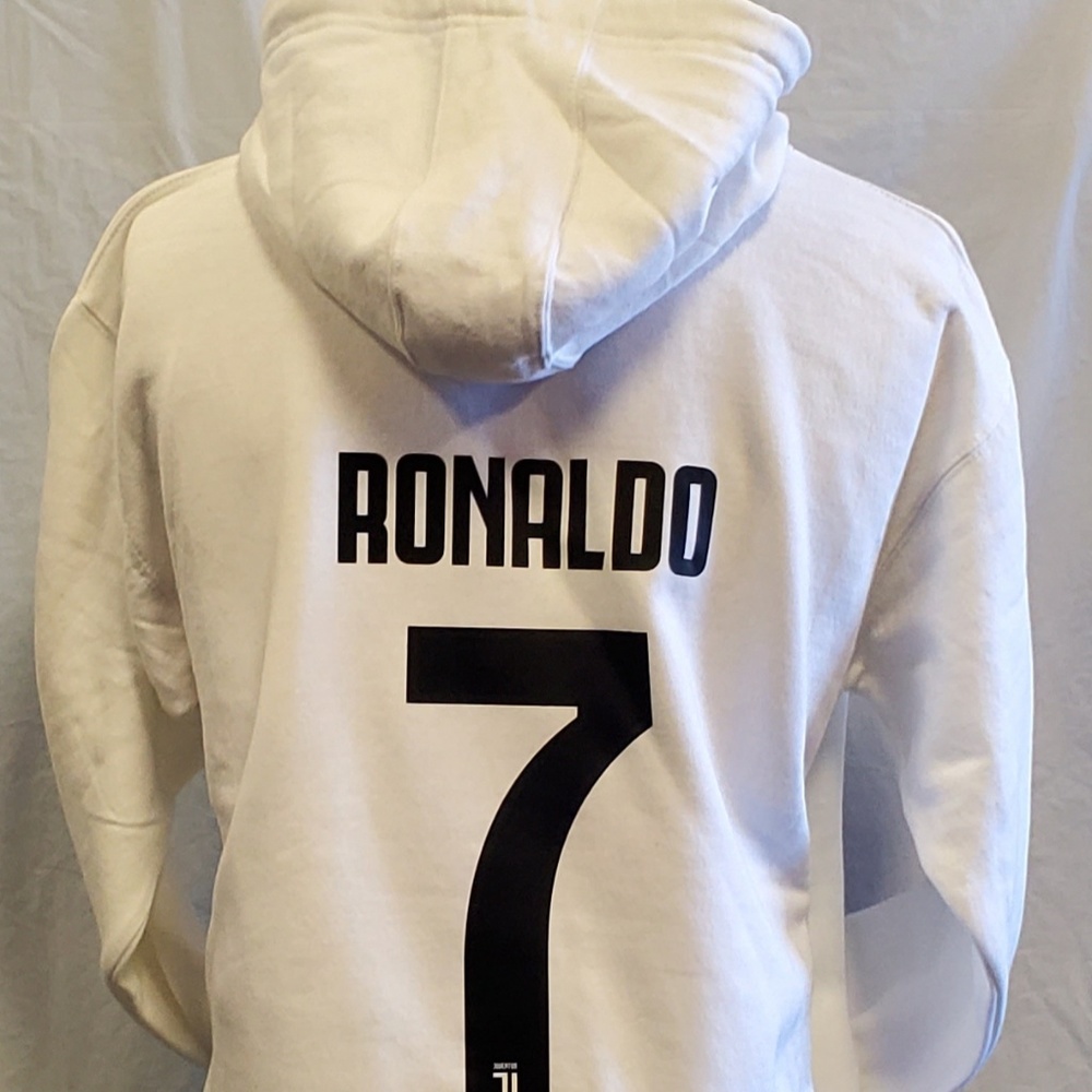 New Juventus Soccer White Hoodie Ronaldo